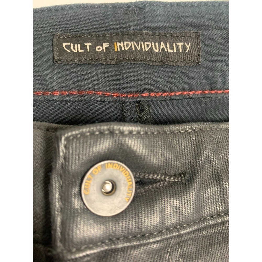 Cult Of Individuality Zen Mid Rise Skinny Sz 30 S Pyramid Studs 74N-148-500PP - Picture 7 of 14